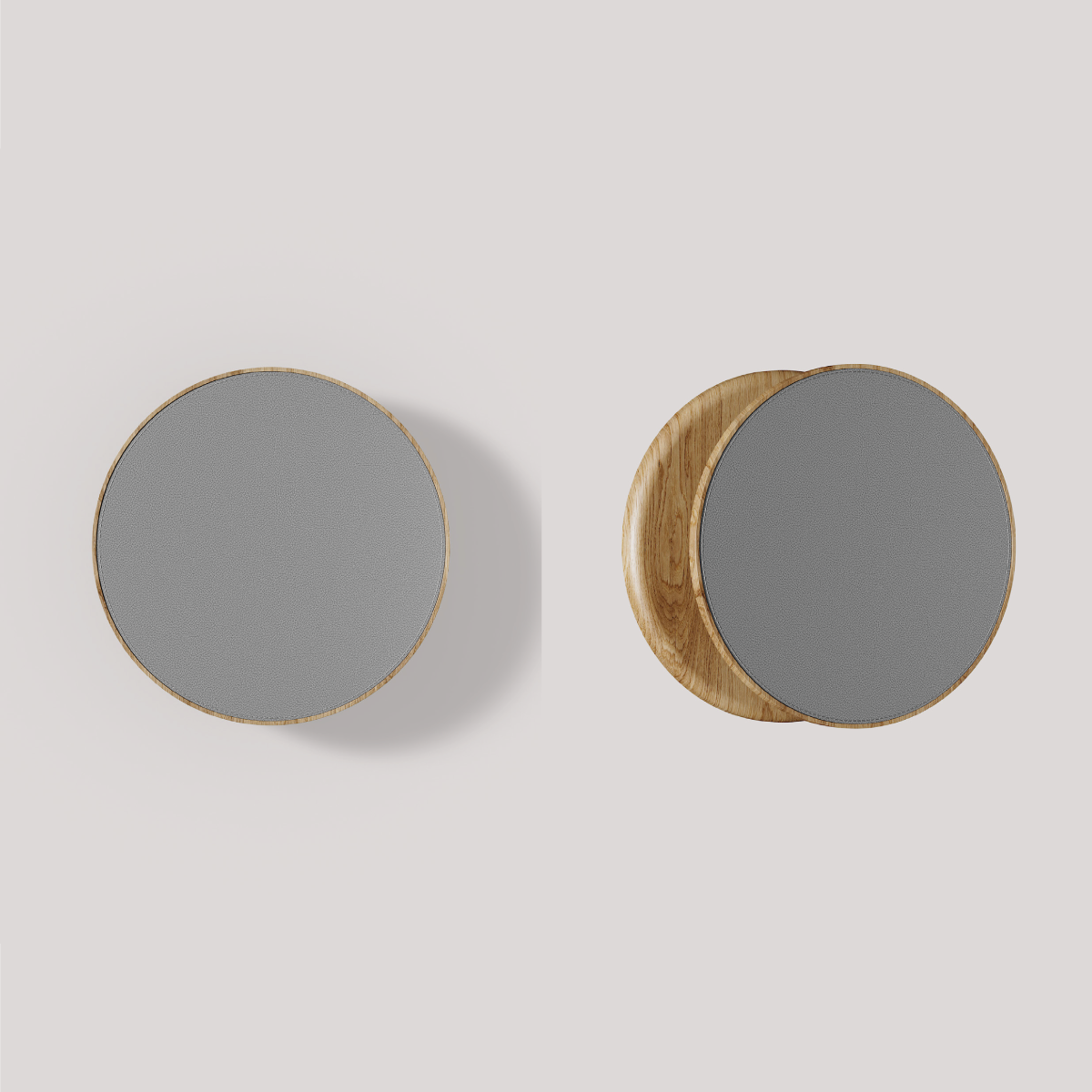 C4100OAKL Round Natural Timber / Leather Handle