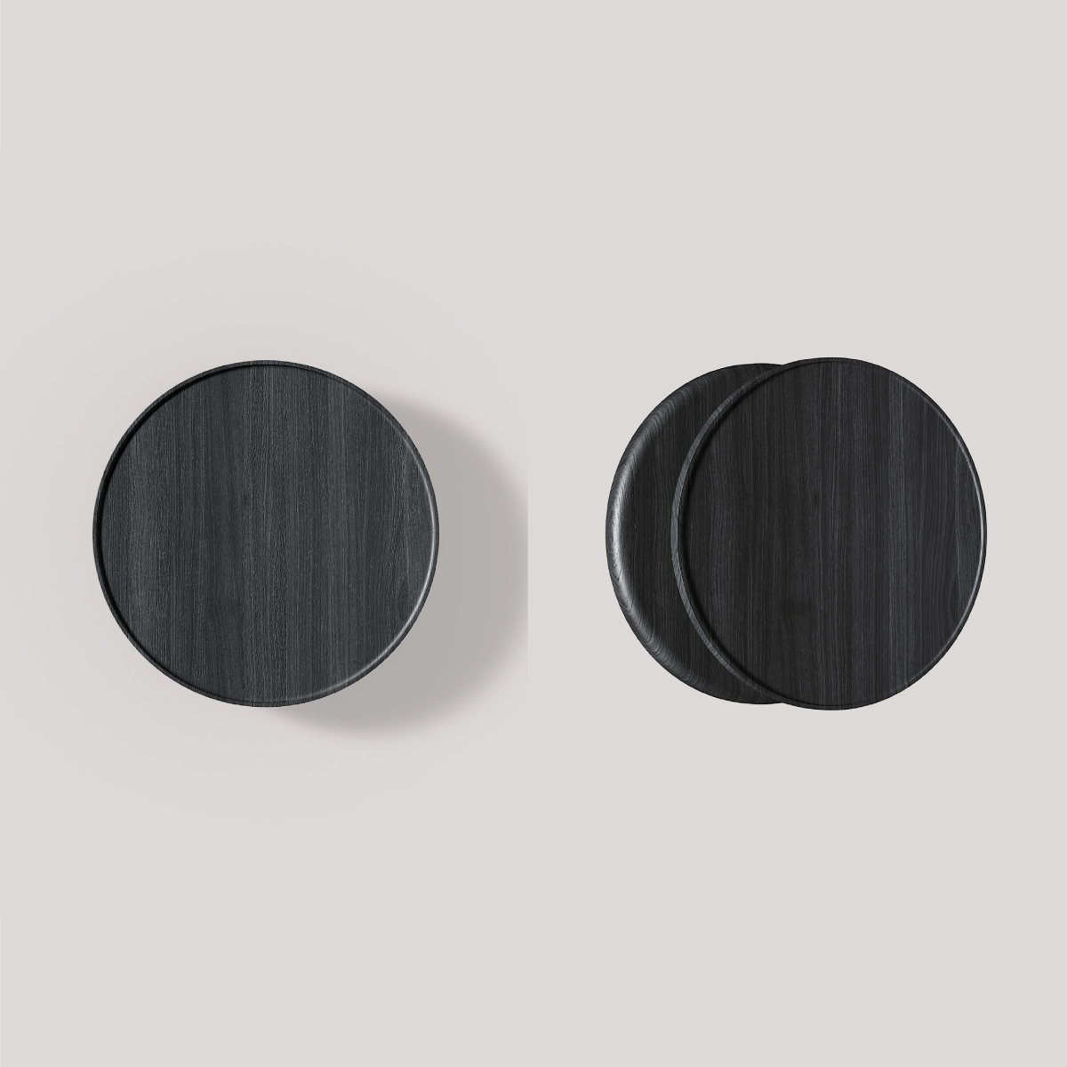 C4100BOK Round Black Timber Handle