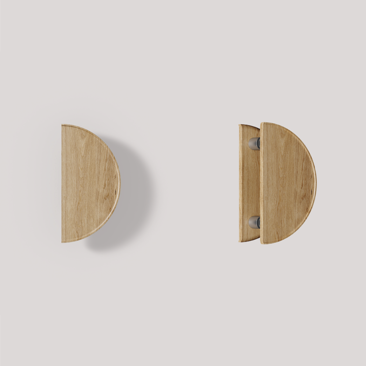 C4200OAK Half Round Natural Timber Handle